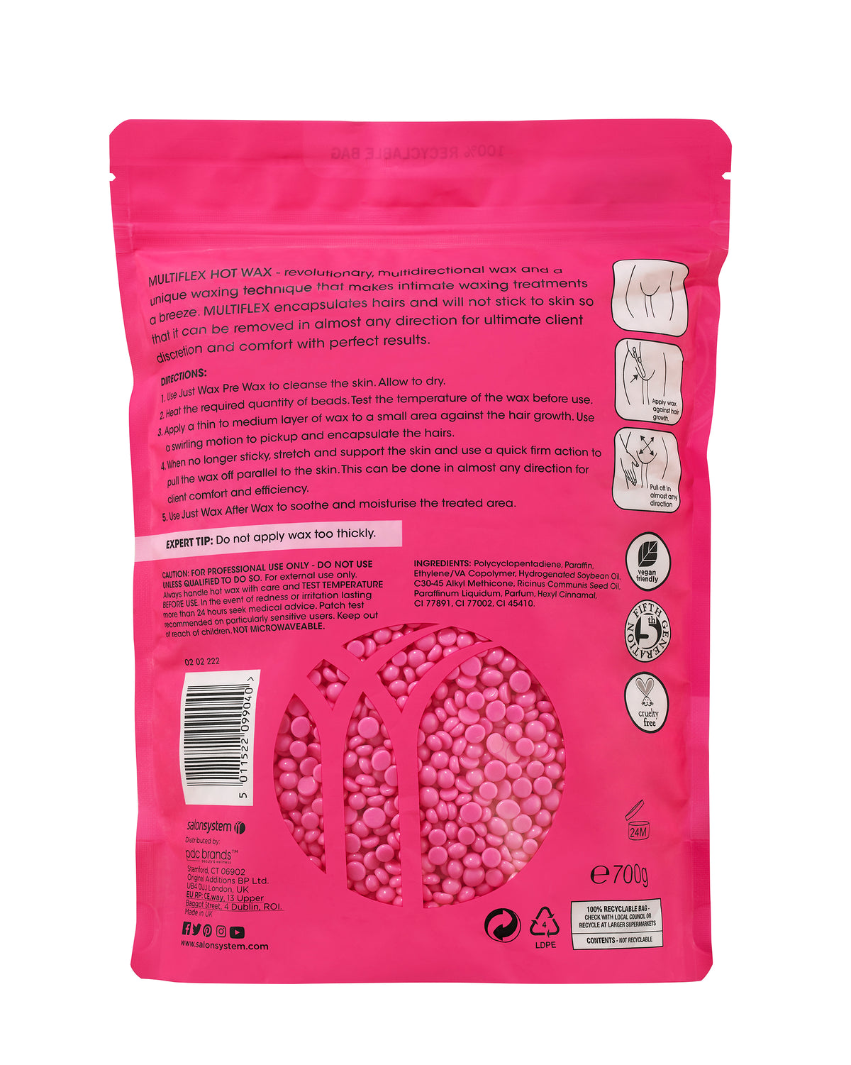 Just Wax Multiflex Berrylicious Beads (700g)