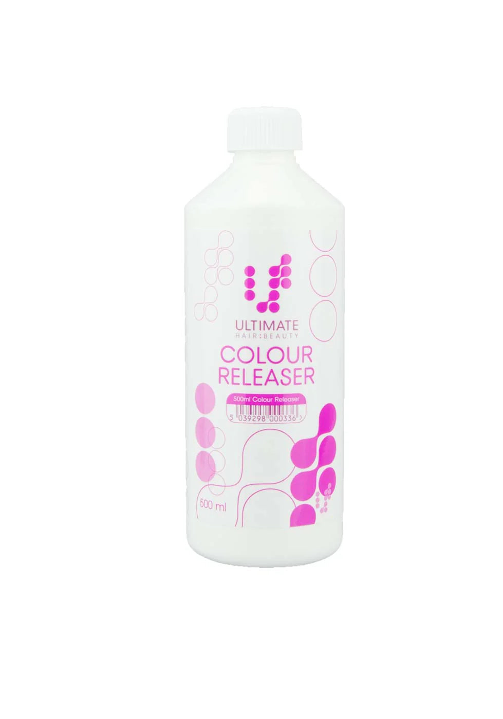 Bottle of Ultimate Colour Releaser on a white background