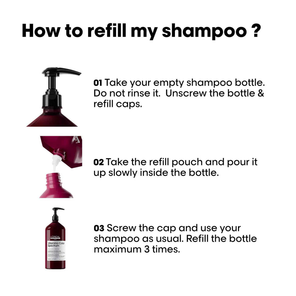 L'Oreal Professionnel Serie Expert Vitamino Colour Spectrum Shampoo Refill Pouch 1000ml - view 3
