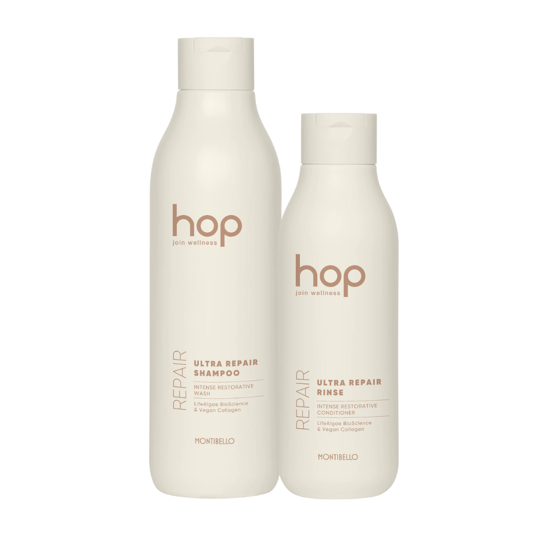 Montibello HOP Ultra Repair Shampoo 1000ml & Ultra Repair Rinse 750ml Duo