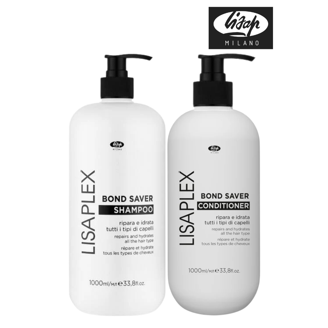 Lisaplex Bond Saver Shampoo 1000ml & Bond Saver Conditioner 1000ml Duo