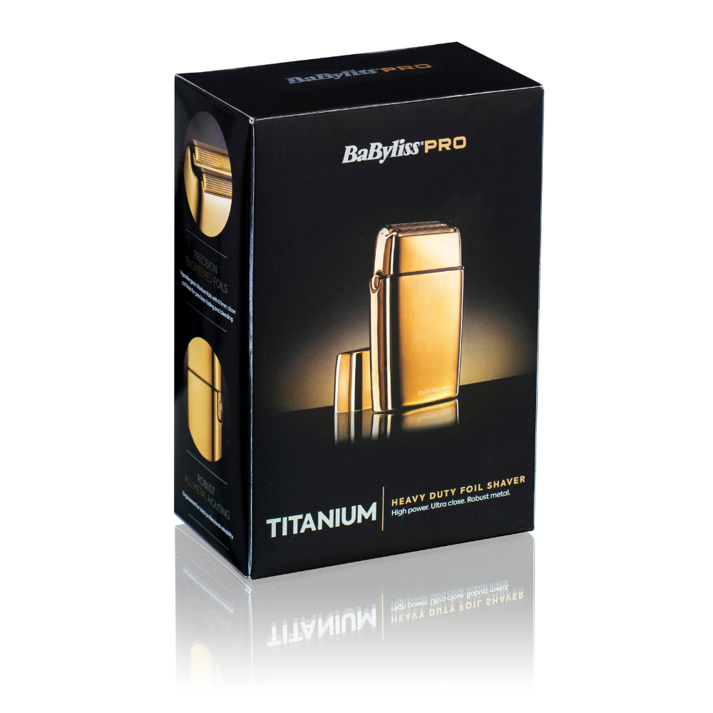 BaByliss Pro Titanium Dual Foil Cordless Shaver Gold - view 2