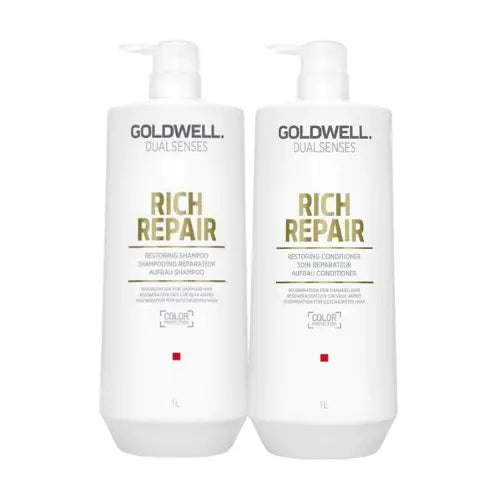 Goldwell DualSenses Rich Repair Shampoo & Conditioner Duo Bundle (2 x 1000ml)