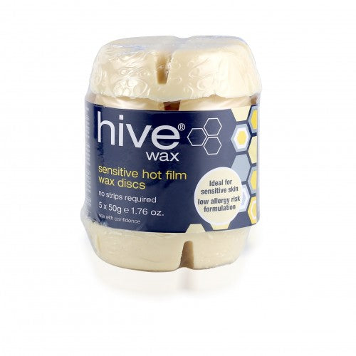 Sensitive Hot Film Wax Discs 250G (5x50G) Hive - Ultimate Hair and Beauty