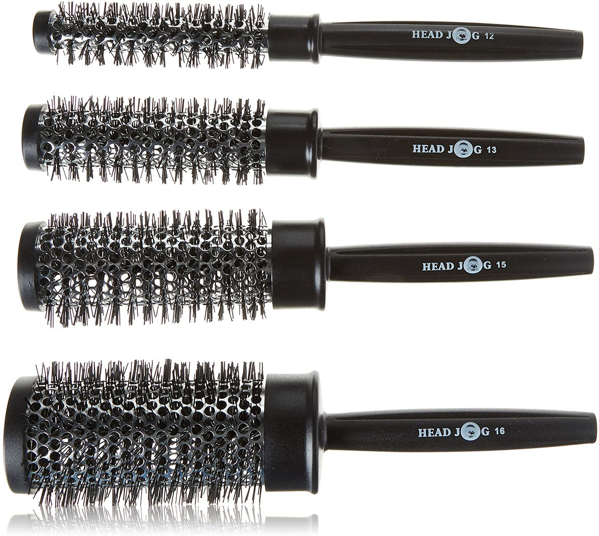 Head Jog Quad Heat Retainer Brush Set - Ultimate Hair and Beauty