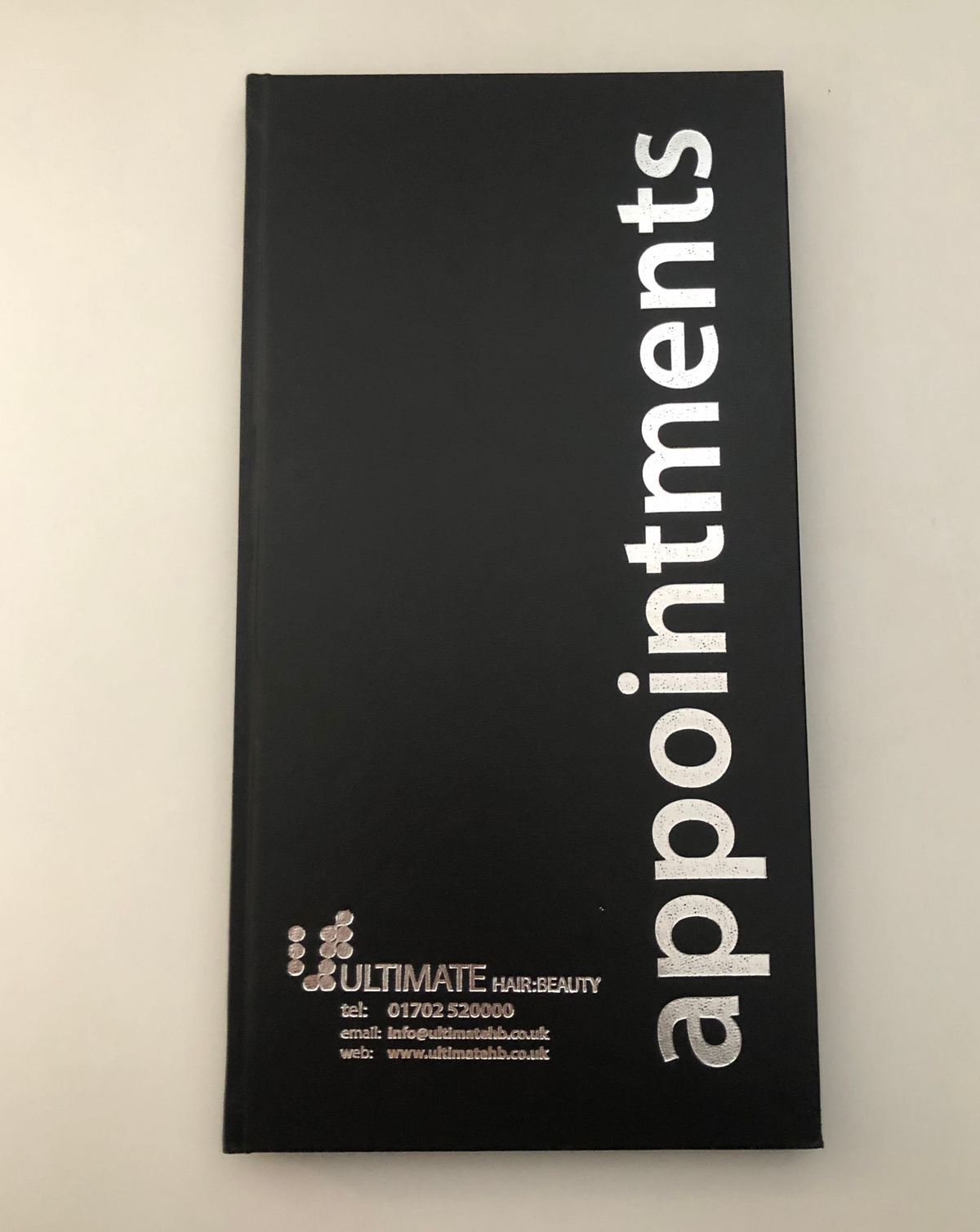 Appointment Book Black 3 Column - Ultimate Hair and Beauty