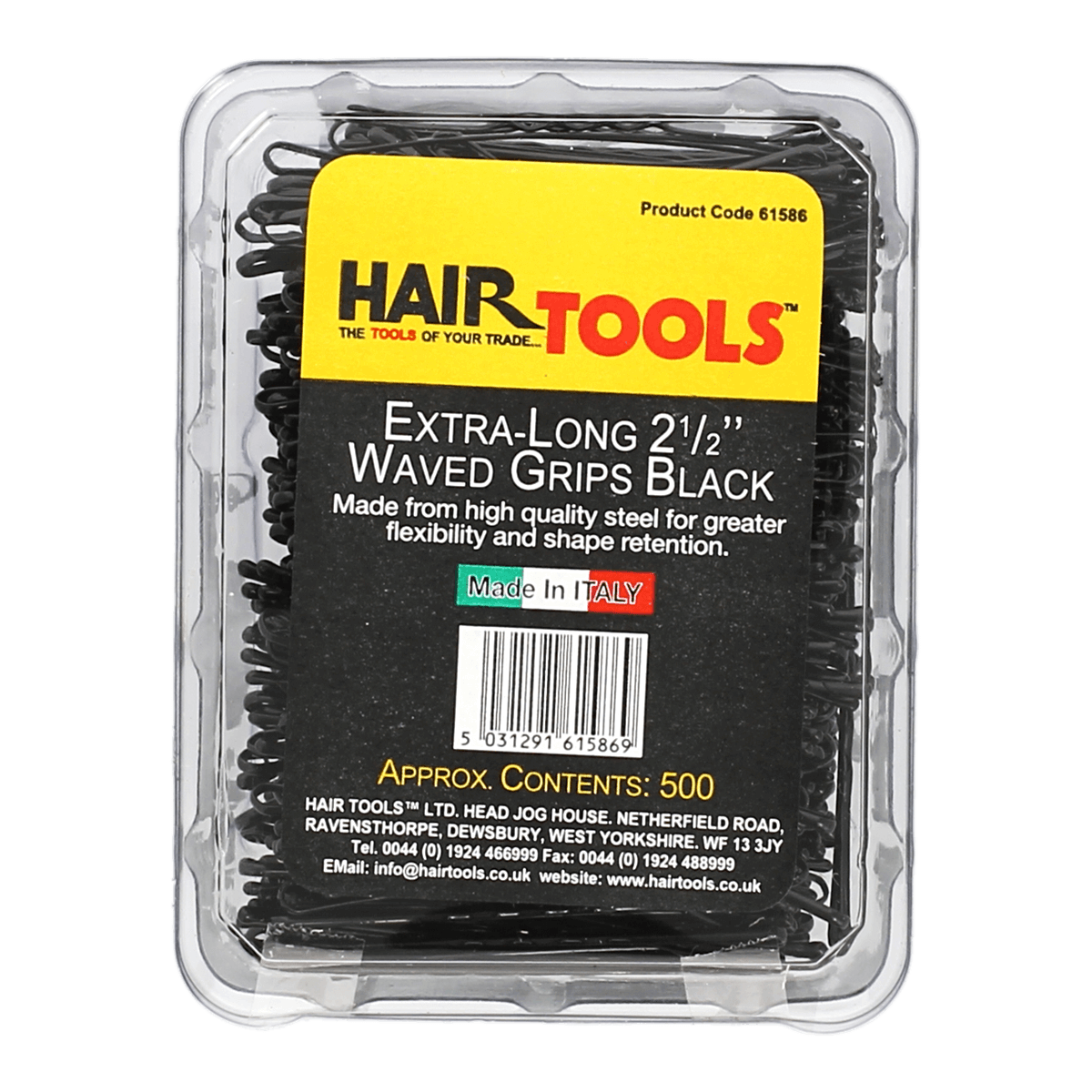 Hairtools Extra Long 2.5 inch Waved Kirby Grips (500 box) - Ultimate Hair and Beauty