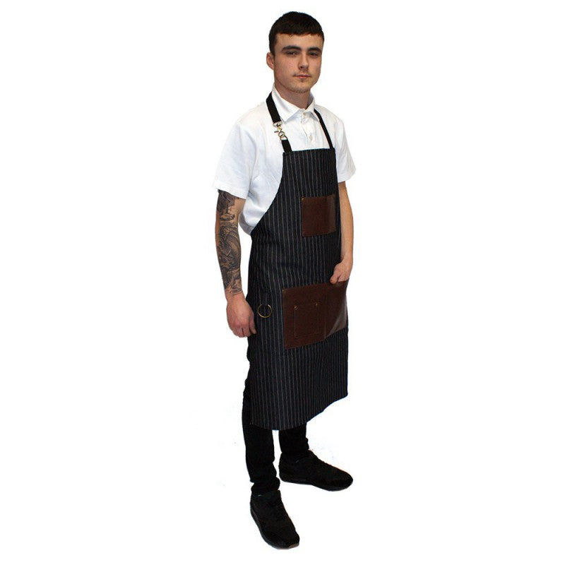 HairTools Pinstripe Barber Apron - Ultimate Hair and Beauty
