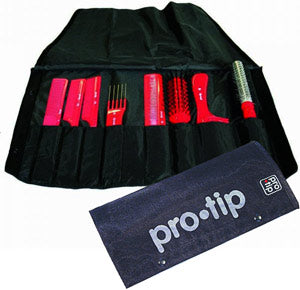 Pro Tip Tool Roll Set (6 Combs, 2 Brushes) - Ultimate Hair and Beauty
