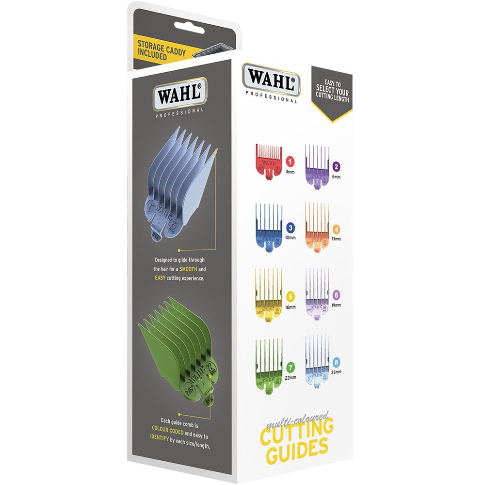 Wahl Comb Attachment Multi-Coloured Cutting Guide Set 1- 8
